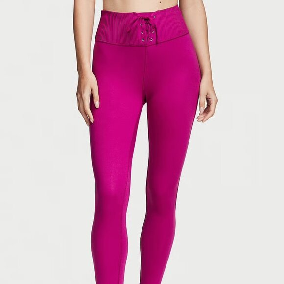 NWT Victoria’s Secret On Point Flow Women’s High Rise Pink Leggings - size S - Picture 1 of 11